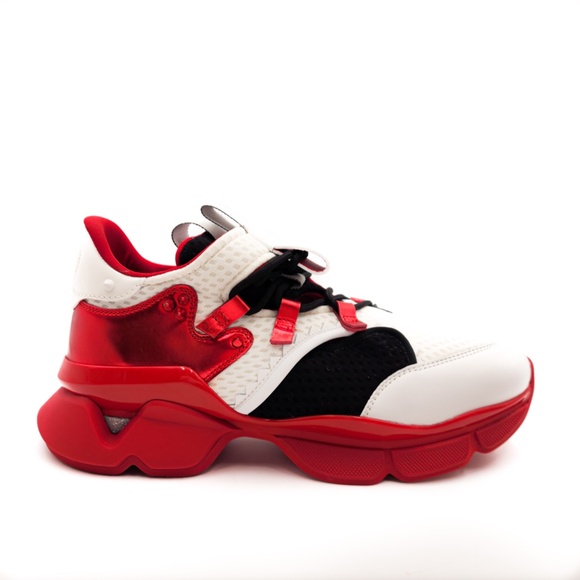 Christian Louboutin Red Runner Designer Sneakers Shoes EU 42.5 - Picture 1 of 12